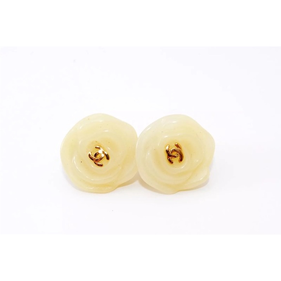 Chanel Camellia Flower Earrings - Picture 8 of 10